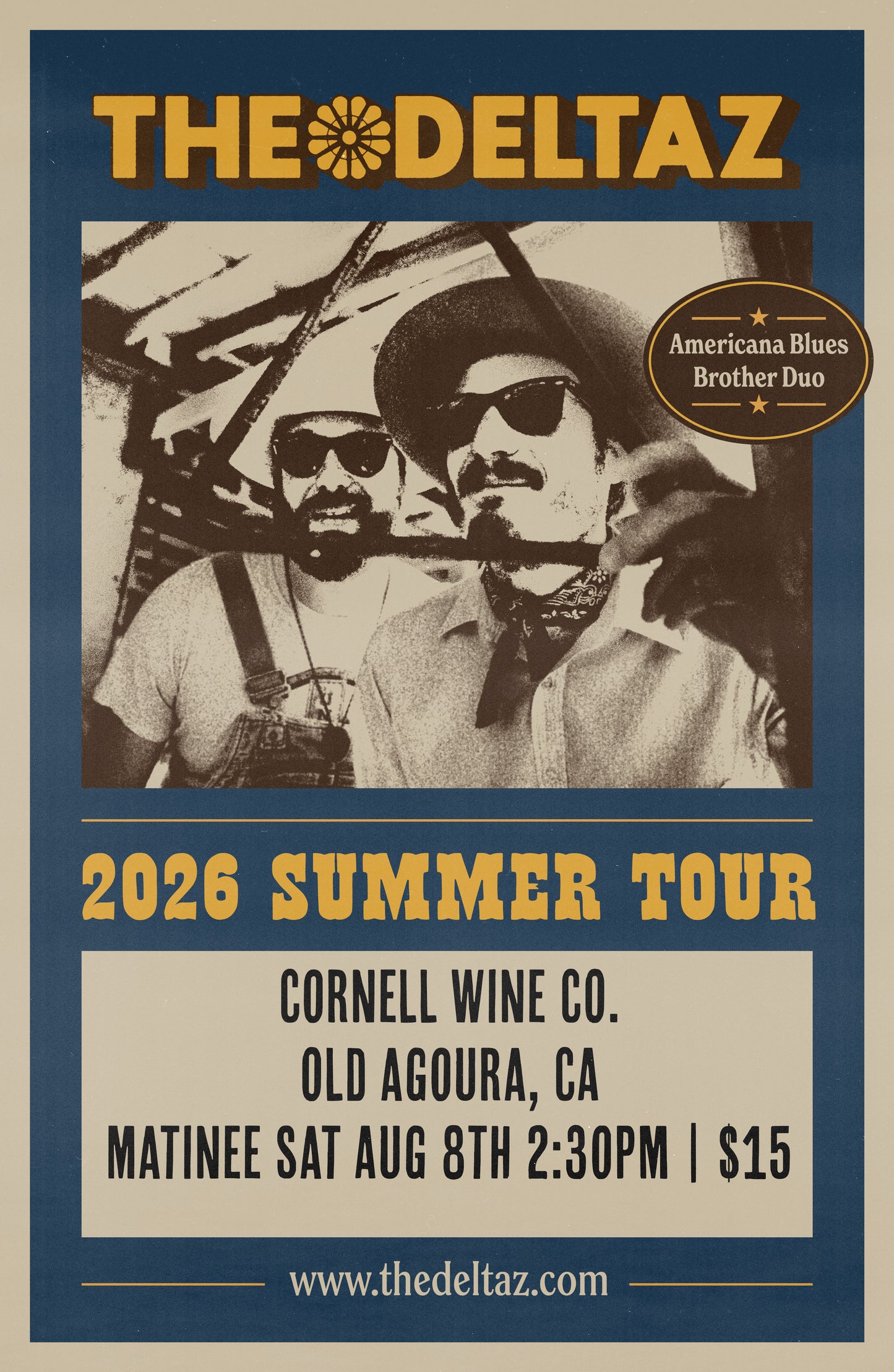 MATINEE Ticket to Cornell Wine CO. on 8/8 in Old Agoura, CA